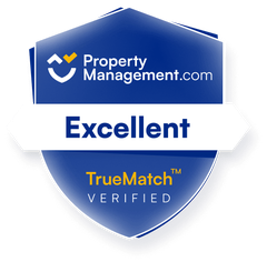 PropertyManagement.com TrueMatch Verified Excellent badge